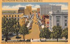 View of Fayetteville St From State Capitol Raleigh North Carolina Postcard picture