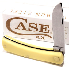 Case XX USA Yellow Sod Buster Jr. Chrome Vanadium Carbon Steel Pocket Knife picture