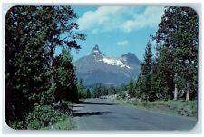 Beartooth Montana MT Postcard Pilot & Index Peaks From Clarks Fork Valley c1960s picture