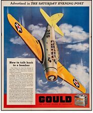 World War II Propaganda ORIG (Gould c.1940's) Folded Advertising Poster Aviation picture