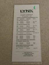 Lynx Air International Timetable  November 1, 2004 = picture