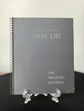 🔴⚪🔵 VTG Rare Waldorf-Astoria Wine List Card  1930's ~ Illustrated  picture