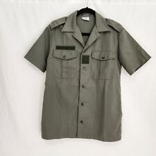 Vintage SO.VI.CO. Villeneuve FRENCH ARMY 1992 Green Military Shirt Size 38 US M. picture