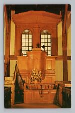 Postcard Pulpit Old Ship Meeting House Hingham Massachusetts picture