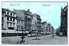 1921 Hop Market Rostock Mecklenburg-Vorpommern Germany Posted Postcard picture