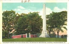 Tomb Monument of Mary, Mother of Washington, Fredericksburg, Virginia Postcard picture