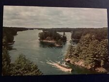 Postcard Thousand Islands Ontario Cruise boats in Lost Channel Canada A51 picture