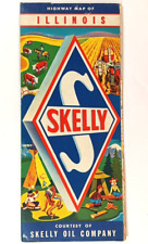 Vintage 1960s Skelly Oil Company Gas Service Station Illinois Road Map picture
