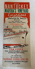 Vintage Nantucket Martha's Vineyard Travel Brochure Catherin-Tek Cruiser Express picture