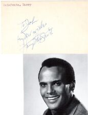 Harry Belafonte signed card picture