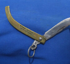 ANTIQUE SERBIA 20 century TRADITIONAL HAND-MADE LARGE FOLDING KNIFE marked picture