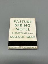Vtg Book of Matches Matchbook Pasture Spring Motel Ogunquit Maine picture