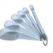 Vintage Rubbermaid Nesting Measuring Spoons #2236 White Set Of 6 picture