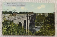 Rare Washington Bridge Washington Heights New York City Postcard picture