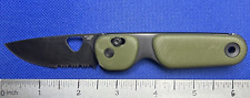 James Brand Redstone Combo Blade Pocketknife Primer OD Green/Black VG USED picture