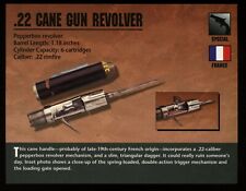 .22 Cane Gun Revolver Special Purpose Atlas Classic Firearms Card picture