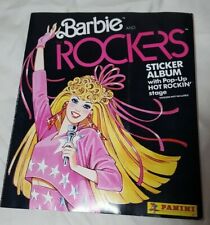 Vtg 1980s Panini 1986 Barbie & the Rockers Sticker Album Book Black NEW Unused picture