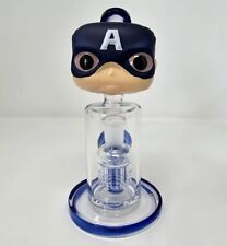 9 inch Captain America Jellyfish Perc Character Waterpipe Rig picture