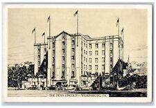 Wilkinsburg Pennsylvania Postcard Penn Lincoln Building Exterior View Cars c1940 picture
