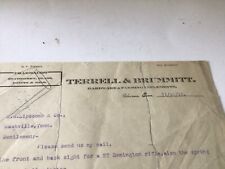Terrell & Brummitt Gleason/Gleasan, Tenn. 1913 Letterhead Pharmacist Hardware picture