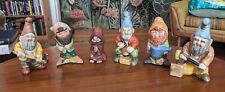VinTagE 1960's The Seven Dwarfs ENESCO & HUNTER PORCELAIN Ceramic Figurines 60's picture