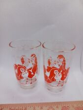 SWANKY SWIG GLASS CHILDS DOG PUPPY ROOSTER WEATHER VAN KIDDIE CUP 1950s VINTAGE. picture