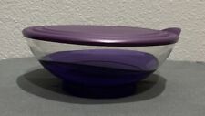 New Tupperware Sheerly Elegant Purple/Clear Acrylic Large Serving Bowl 1.5L picture