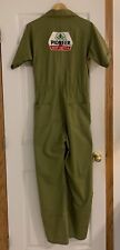 RARE Vtg 1970's Pioneer Seed Beef Cattle Work Coveralls Short Sleeve Sz M Long picture