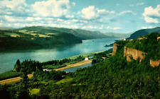 Columbia River Gorge From Crown Point - Beautiful View VINTAGE Postcard picture