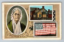 Frederick MD-Maryland, Barbara Fritchie, Her House And Flag, Vintage Postcard picture