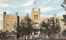 North Yakima Washington~High School~Castle Tower~Flag Flies~1911 Postcard picture