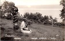 Real Photo Postcard Indians in Grand Marais, Michigan picture