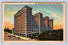 Detroit MI-Michigan, General Motors Building, Antique Vintage c1947 Postcard picture