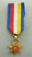 Rare Continental Society SONS OF INDIAN WARS - Miniature Lapel Medal & Ribbon picture