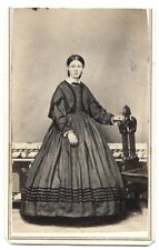 Vintage CDV Photo of Victorian Woman Girl Hoop Skirt From Reading Pennsylvania  picture
