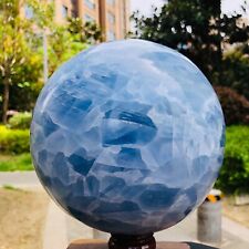 14.32LB Large Natural Blue Celestite egg quartz crystal polished egg healing picture