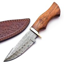 Custom Made Damascus Hunting Knife - Hand Forged Damascus Steel Sharp Blade 240 picture