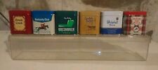 VTG Lot of 6 Small Square Tins Kentucky Club Pipe Tobacco Product Display w/Case picture