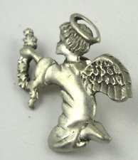Vintage Angel Pin Brooch Signed LCD Pewter picture