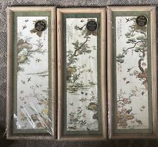 Vtg Chinese Wall Decor Lot Of 3-Decorative Arts Style 7415F Quality American….. picture