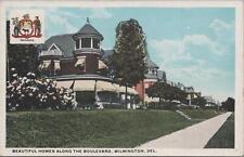 Postcard Beautiful Homes Along the Boulevard Wilmington DE  picture