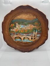 Vintage Heidelberg Germany Raised Wood-like Looking Hanging Plate picture