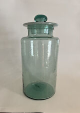 19th C. French Antique Plum Jar Pontiled Blown Glass Stopper picture