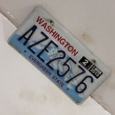 2019 Washington Evergreen State License Plate AZE2576 Man cave BAR picture