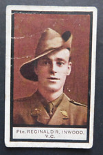 1917 Cigarette Card Sniders Abrahams Australian VC and Officers C  R Inwood V.C. picture