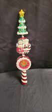 Vintage  Blown Glass Santa Claus Christmas Tree Topper picture