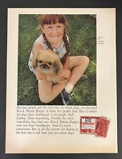 Ken L Burger  1968 Life Print Add 13x11 Dog Food Freckle Face Pekingese picture