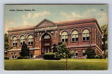 Easton PA-Pennsylvania, Public Library, Antique, Vintage Souvenir Postcard picture