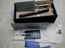Sailor CYLINT Black Stainless Fountain Pen 21K M-nib 10-5070-420 with converter picture