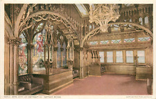 c1910 Gothic Room, Steamer City Of Detroit III Steamship, Michigan Postcard picture